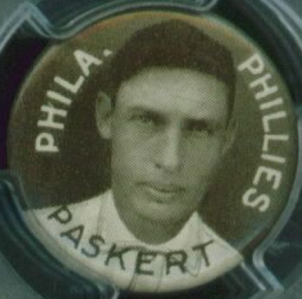 1910 Sweet Caporal Pins Paskert, Phila. Phillies # Baseball Card