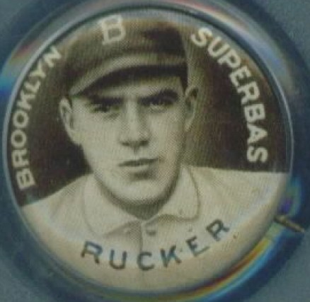 1910 Sweet Caporal Pins Rucker, Brooklyn Superbas # Baseball Card