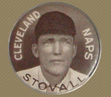 1910 Sweet Caporal Pins Stovall, Cleveland Naps # Baseball Card