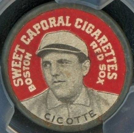 1909 Sweet Caporal Domino Discs Ed Cicotte # Baseball Card