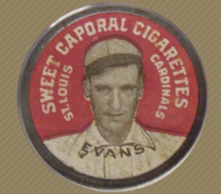 1909 Sweet Caporal Domino Discs Steve Evans # Baseball Card