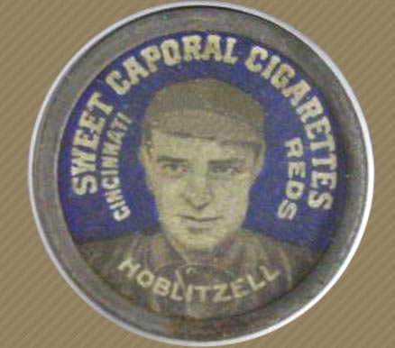 1909 Sweet Caporal Domino Discs Dick Hoblitzell # Baseball Card