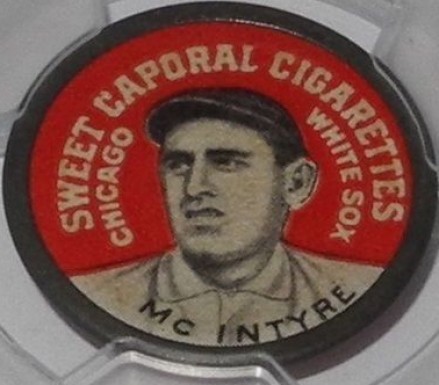 1909 Sweet Caporal Domino Discs Harry McIntire # Baseball Card