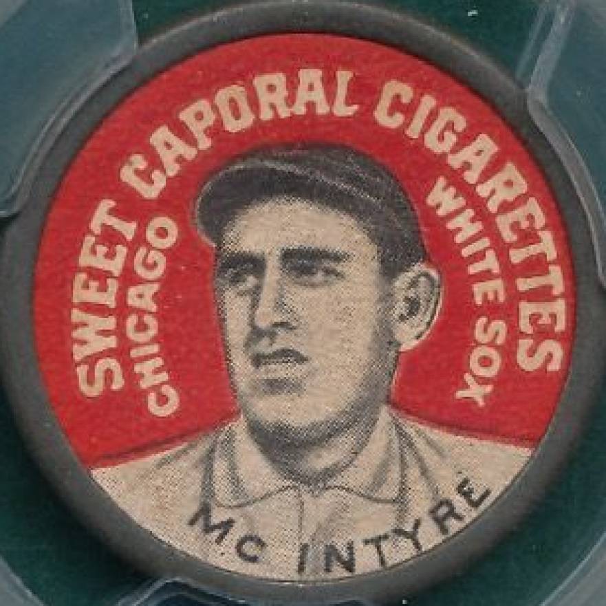 1909 Sweet Caporal Domino Discs Matty McIntyre # Baseball Card