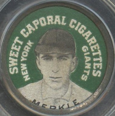 1909 Sweet Caporal Domino Discs Fred Merkle # Baseball Card