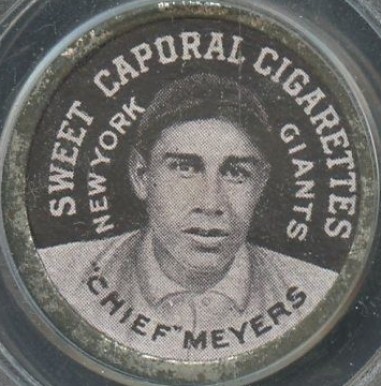 1909 Sweet Caporal Domino Discs Chief Meyers # Baseball Card