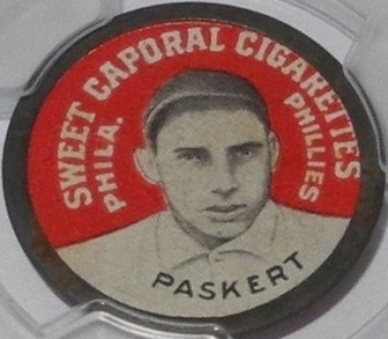 1909 Sweet Caporal Domino Discs Dode Paskert # Baseball Card
