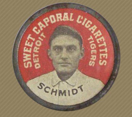 1909 Sweet Caporal Domino Discs Boss Schmidt # Baseball Card
