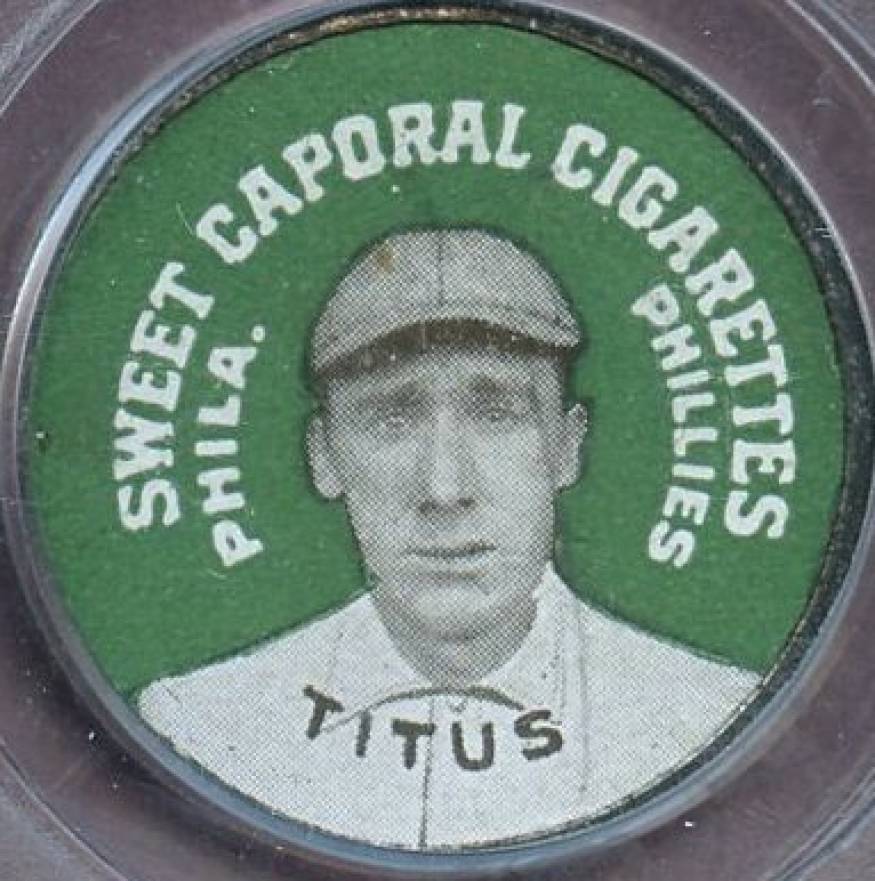 1909 Sweet Caporal Domino Discs John Titus # Baseball Card