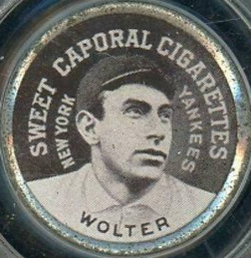 1909 Sweet Caporal Domino Discs Harry Wolter # Baseball Card