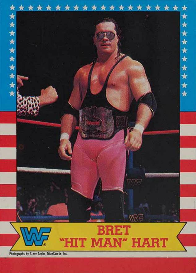 1987 O-Pee-Chee WWF Wrestling  Bret "Hit Man" Hart #1 Other Sports Card