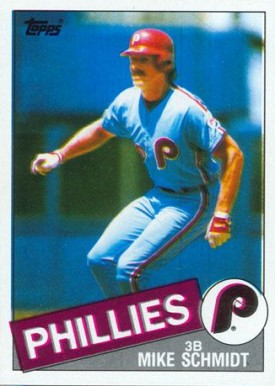 1985 Topps Mini Mike Schmidt #500 Baseball Card