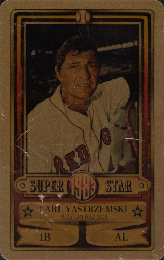 1983 Perma-Graphics Super Star Credit Cards Carl Yastrzemski # Baseball Card