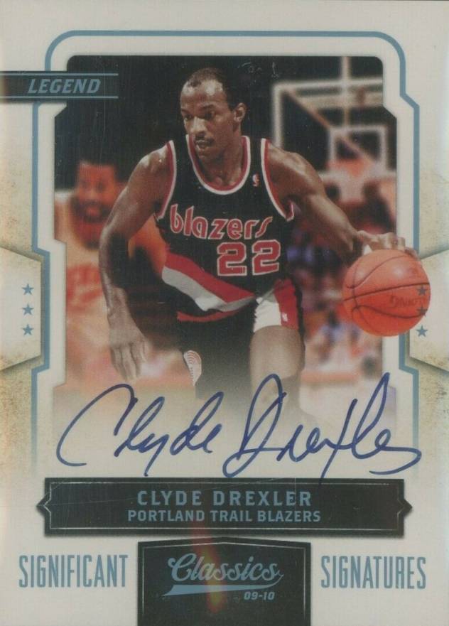 2009 Panini Classics Significant Signatures Clyde Drexler #132 Basketball Card