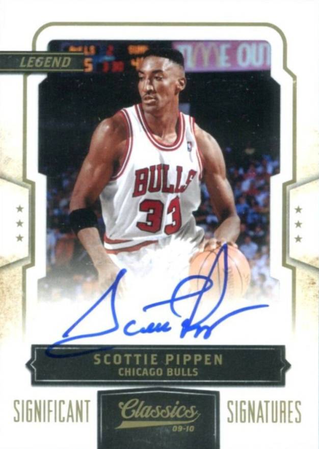 2009 Panini Classics Significant Signatures Scottie Pippen #154 Basketball Card