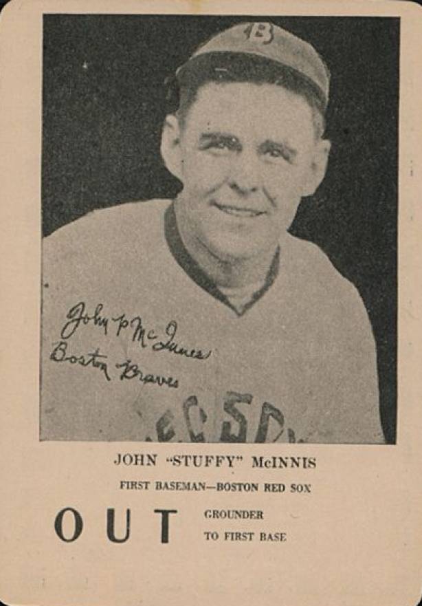 1923 Walter Mails Card Game John "Stuffy" McInnis # Baseball Card