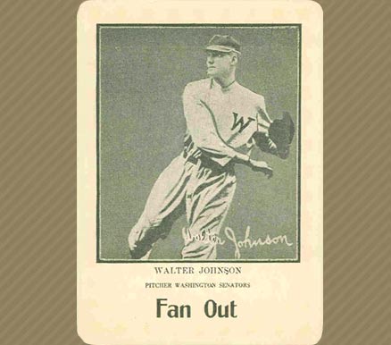1923 Walter Mails Card Game Walter Johnson #23 Baseball Card