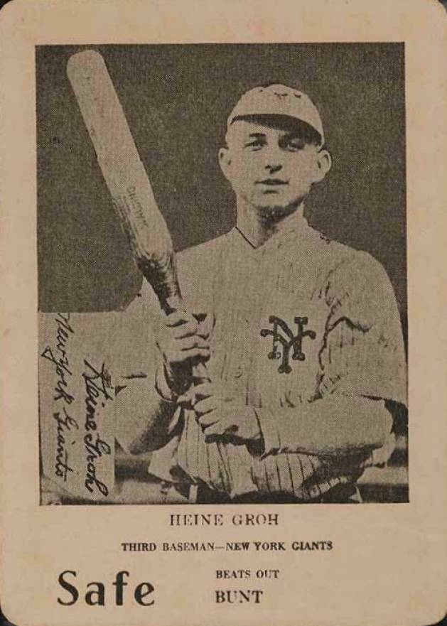1923 Walter Mails Card Game Heinie Groh # Baseball Card