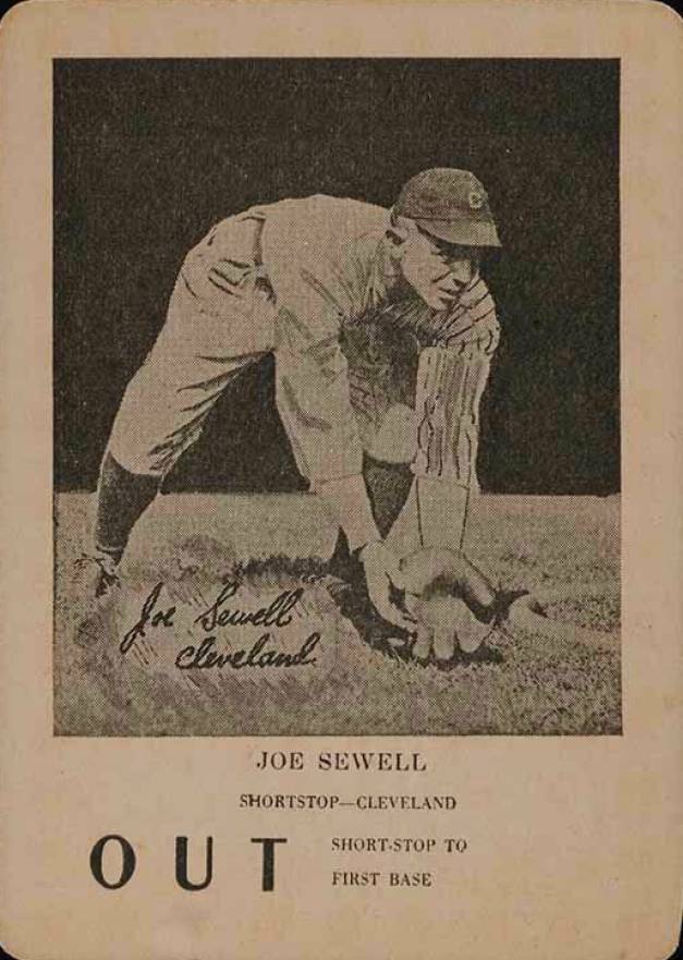 1923 Walter Mails Card Game Joe Sewell # Baseball Card