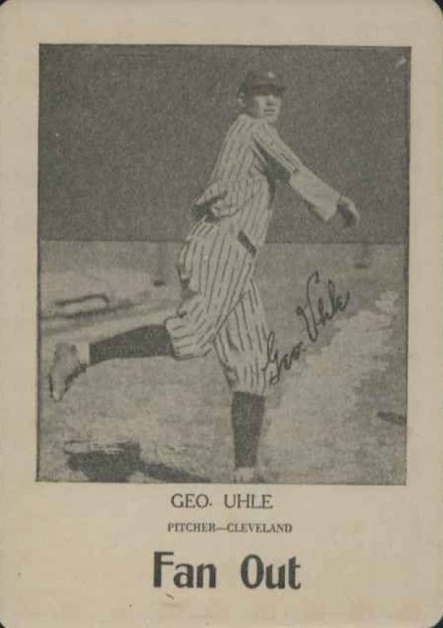 1923 Walter Mails Card Game Geo. Uhle # Baseball Card