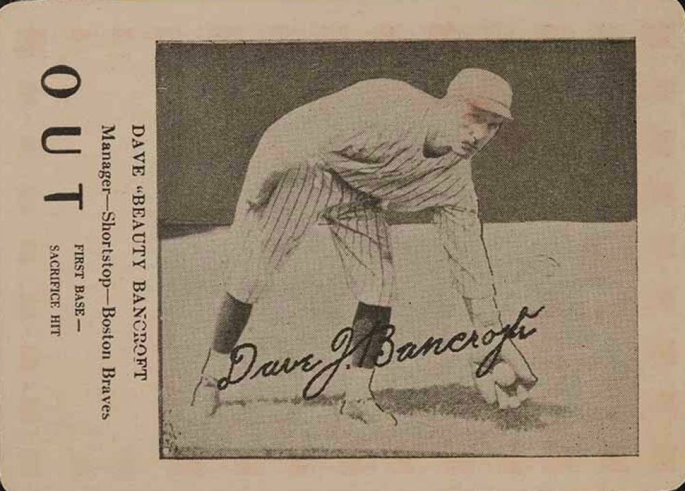 1923 Walter Mails Card Game Dave "Beauty" Bancroft # Baseball Card