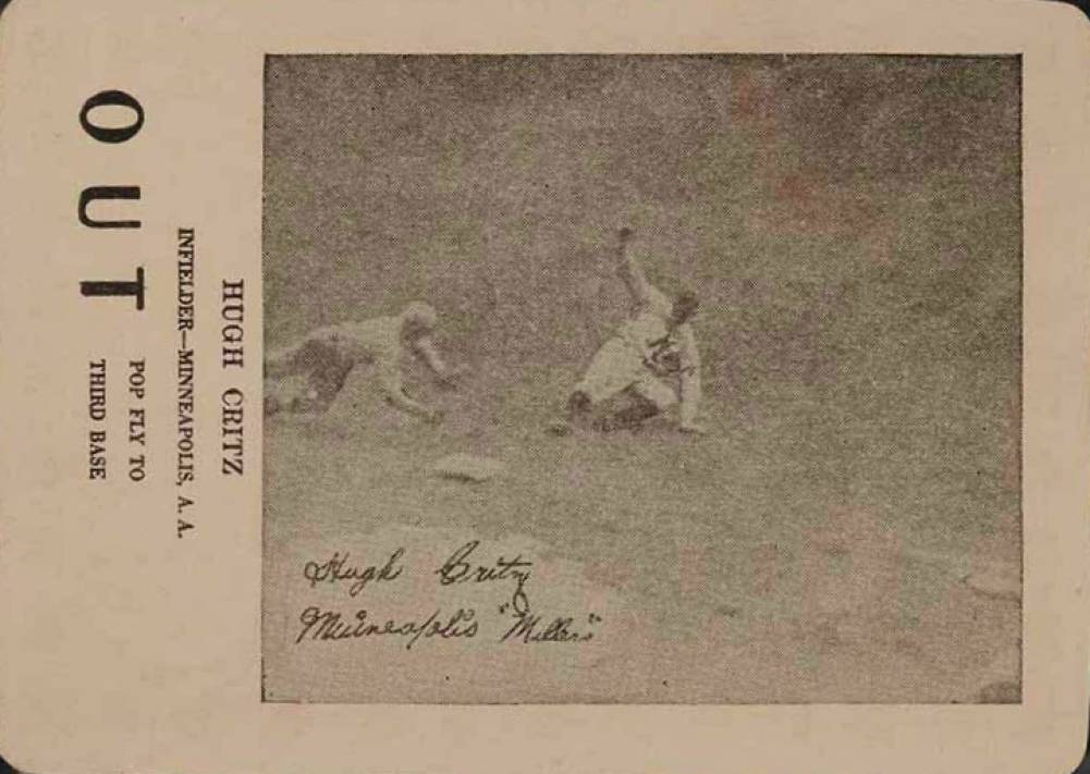 1923 Walter Mails Card Game Hugh Critz # Baseball Card
