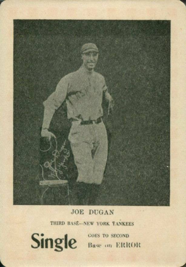 1923 Walter Mails Card Game Joe Dugan # Baseball Card