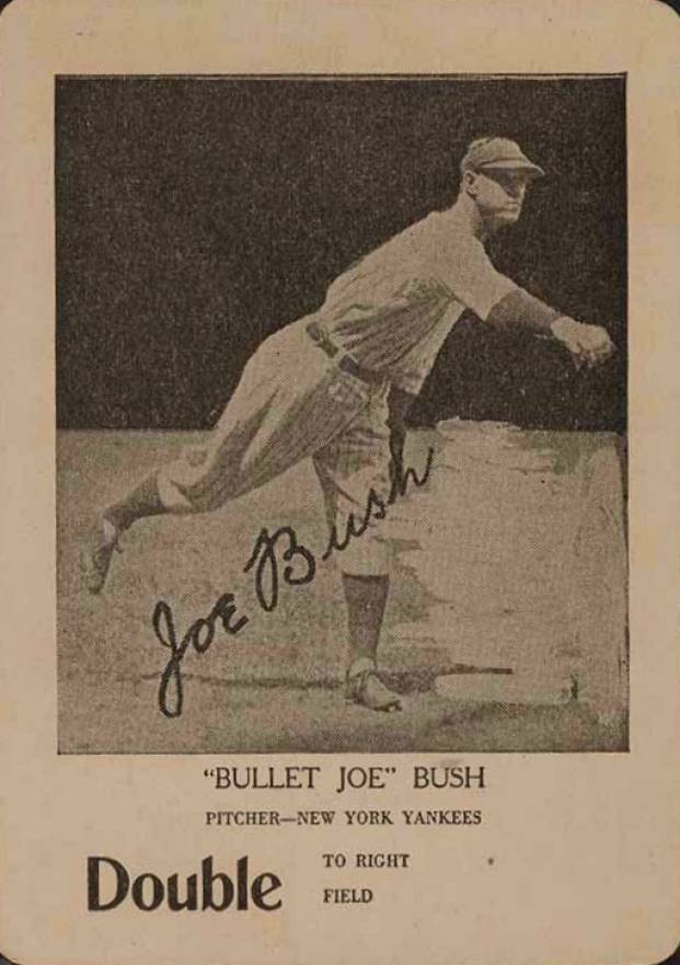 1923 Walter Mails Card Game Joe Bush # Baseball Card
