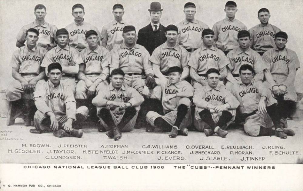 1906 V.O. Hammon Postcards Chicago Cubs #1 Baseball Card