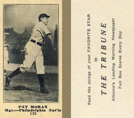 1916 Altoona Tribune Pat Moran #125 Baseball Card