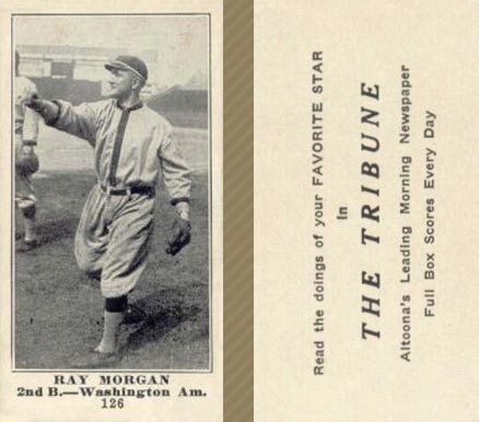 1916 Altoona Tribune Ray Morgan #126 Baseball Card