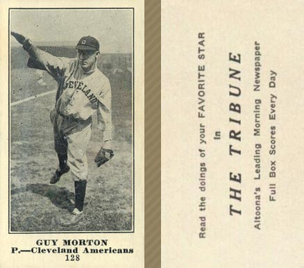 1916 Altoona Tribune Guy Morton #128 Baseball Card