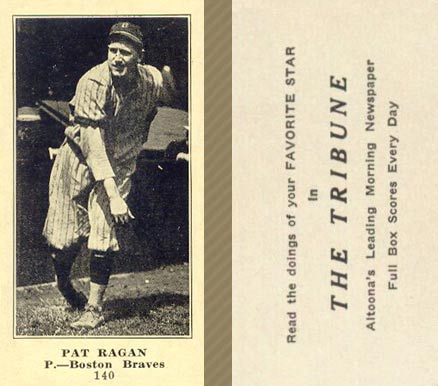 1916 Altoona Tribune Pat Ragan #140 Baseball Card