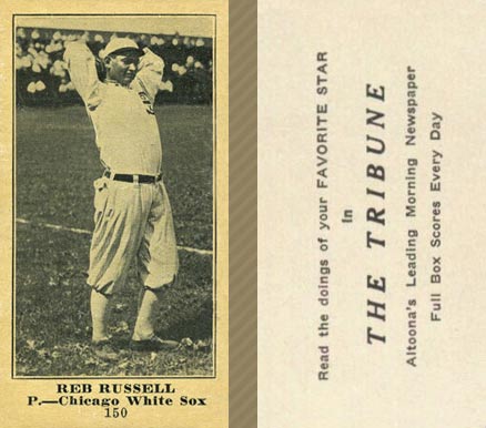 1916 Altoona Tribune Reb Russell #150 Baseball Card