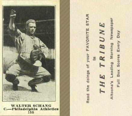 1916 Altoona Tribune Walter Schang #155 Baseball Card