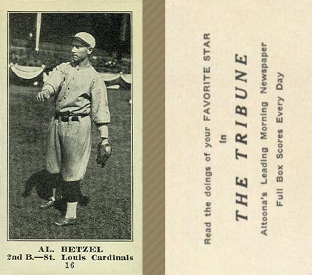 1916 Altoona Tribune Al Betzel #16 Baseball Card