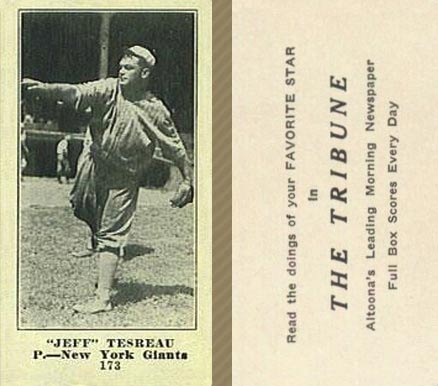 1916 Altoona Tribune Jeff Tesreau #173 Baseball Card