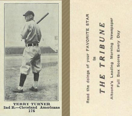 1916 Altoona Tribune Terry Turner #176 Baseball Card
