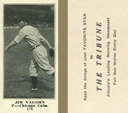 1916 Altoona Tribune Jim Vaughn #178 Baseball Card