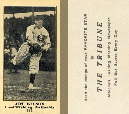 1916 Altoona Tribune Art Wilson #191 Baseball Card