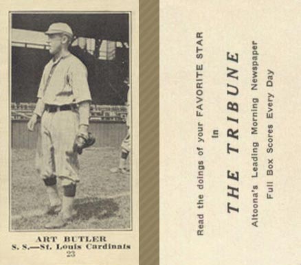 1916 Altoona Tribune Art Butler #23 Baseball Card