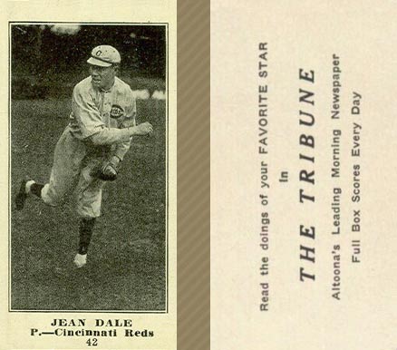 1916 Altoona Tribune Jean Dale #42 Baseball Card