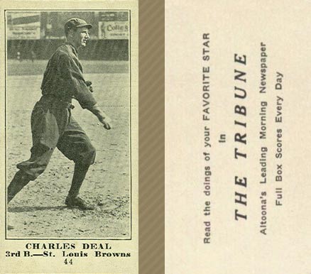 1916 Altoona Tribune Charles Deal #44 Baseball Card