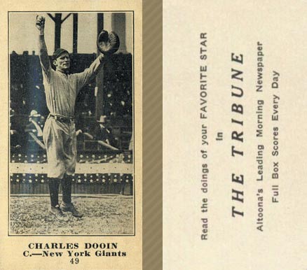 1916 Altoona Tribune Charles Dooin #49 Baseball Card