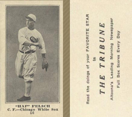 1916 Altoona Tribune Hap Felsch #56 Baseball Card