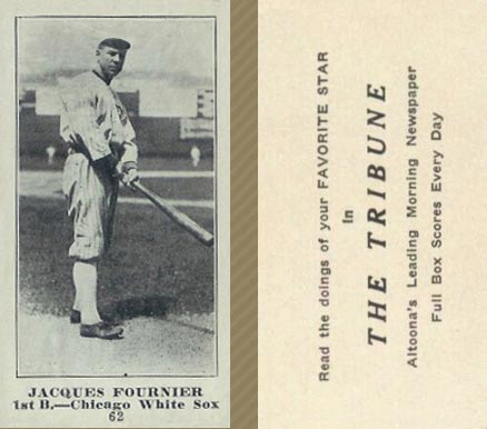 1916 Altoona Tribune Jacques Fournier #62 Baseball Card