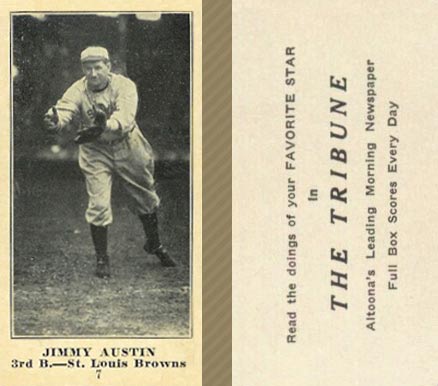 1916 Altoona Tribune Jimmy Austin #7 Baseball Card