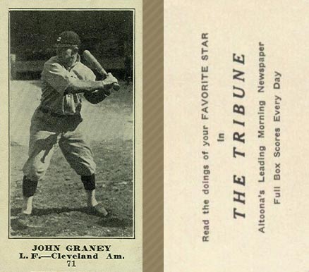1916 Altoona Tribune John Graney #71 Baseball Card