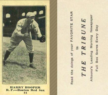 1916 Altoona Tribune Harry Hooper #84 Baseball Card