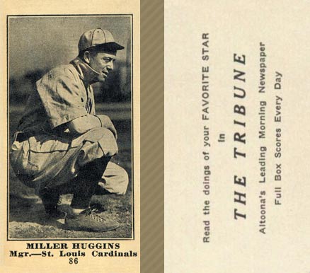 1916 Altoona Tribune Miller Huggins #86 Baseball Card